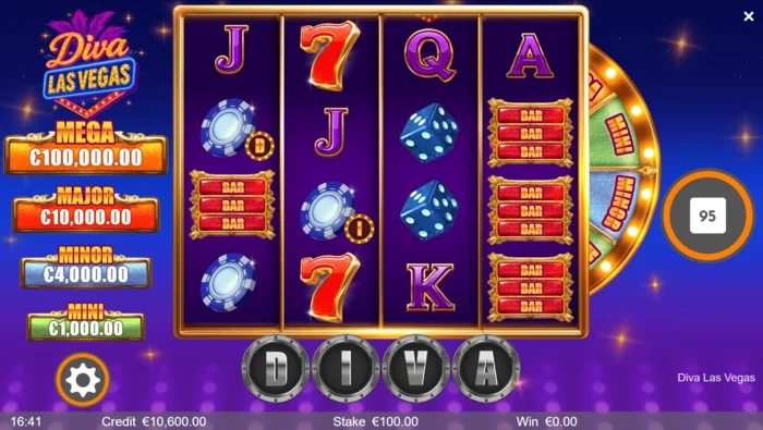 Diva Las Vegas - główny ekran z bębnami 4x4